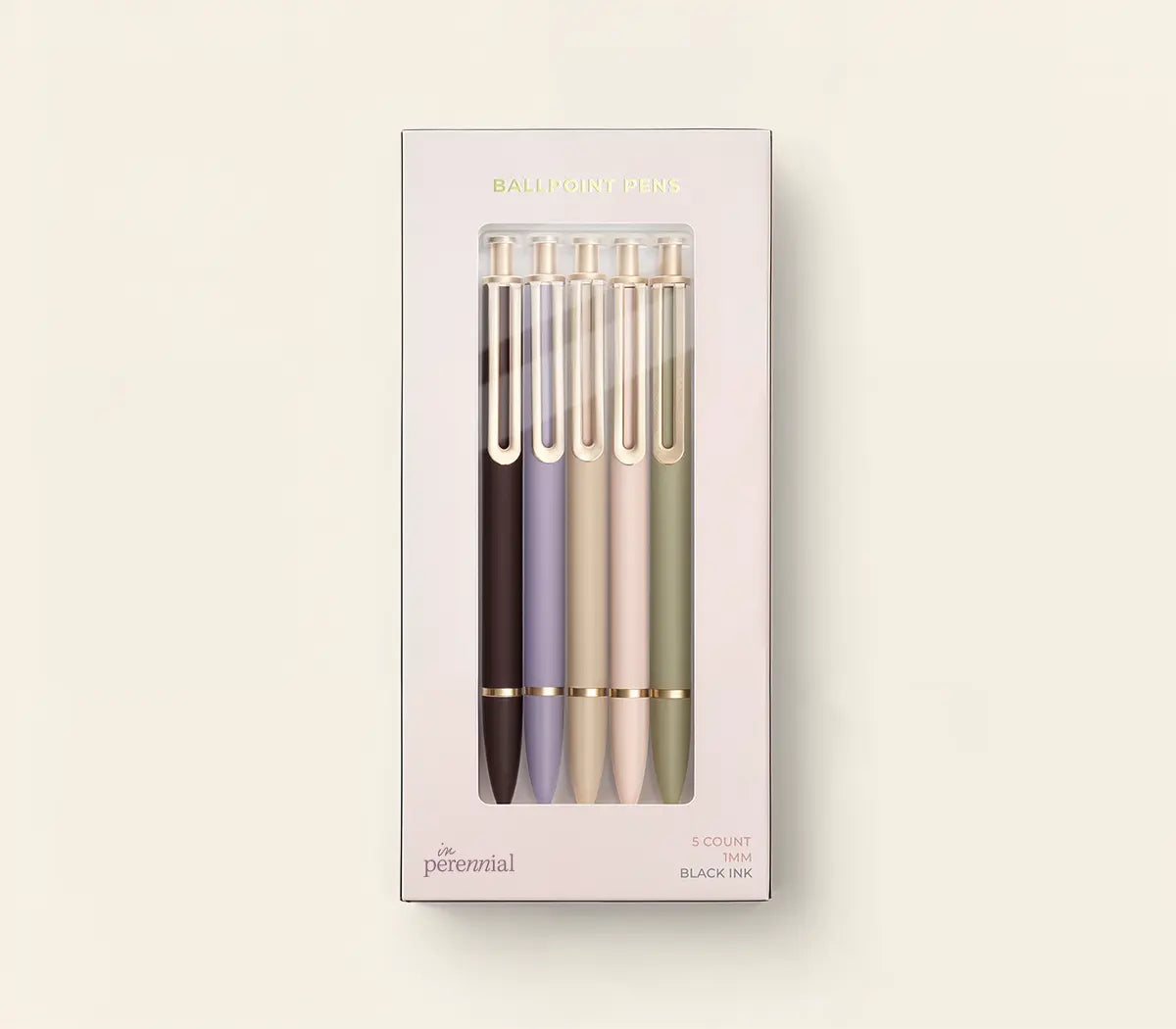 5-color ballpoint pen set for journaling and planners
