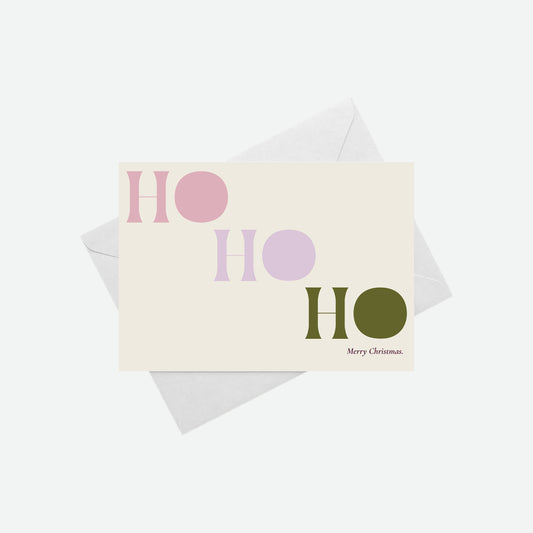 HO HO HO - Holiday Card