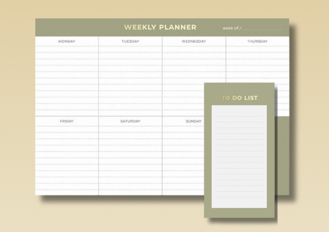 Weekly Planner + To Do List Bundle