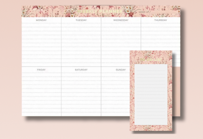 Weekly Planner + To Do List Bundle