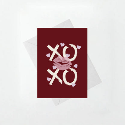 XOXO (Kisses and Hugs) - Valentine's Day Card