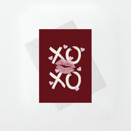 XOXO (Kisses and Hugs) - Valentine's Day Card